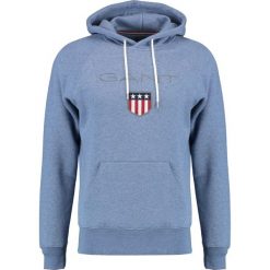 Kardigany męskie: GANT SHIELD HOODIE Bluza z kapturem denim blue melange