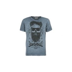 T-shirty z krótkim rękawem Yurban IGLOPIN. Niebieskie t-shirty męskie Yurban, s, bez wzorów, bez kołnierzyka, krótkie. Za 44,50 zł.