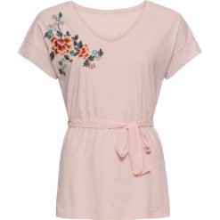 Tunika shirtowa bonprix dymny różowy. Czerwone tuniki damskie bonprix, z haftami. Za 44,99 zł.