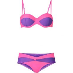 Stroje dwuczęściowe damskie: Bikini na fiszbinach (2 części) bonprix różowy neonowy – jeżynowy