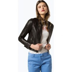 Tommy Hilfiger - Damska kurtka skórzana, czarny. Czarne kurtki damskie TOMMY HILFIGER, bez wzorów, bez kaptura. Za 849,95 zł.