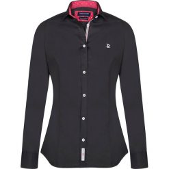 Bluzka w kolorze czarnym. Czarne bluzki damskie Giorgio di Mare, s, z haftami, z klasycznym kołnierzykiem, bez rękawów. W wyprzedaży za 128,95 zł.