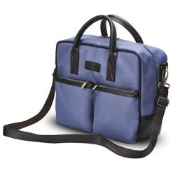 Torba Solier Torba na ramię na laptopa Cidro niebieska. Niebieskie torby na laptopa marki Solier, bez wzorów. Za 252,00 zł.