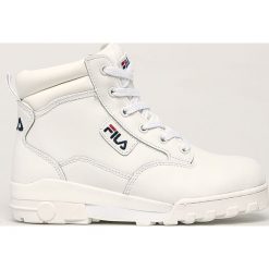 Fila - Buty skórzane Grunge II L Mid. Białe buty sportowe damskie Fila, ze skóry, sportowe. W wyprzedaży za 399,90 zł.