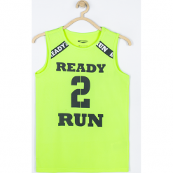 Koszulka. Żółte t-shirty chłopięce ACTIVE BOY, z aplikacjami, bez rękawów. Za 49,90 zł.