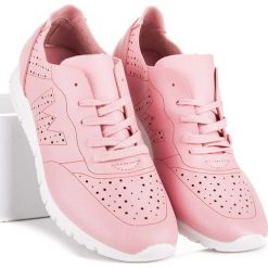 Trampki damskie slip on: Różowe tenisówki BAYLEE