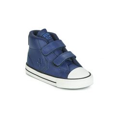 Buty Dziecko Converse STAR PLAYER 2V ASTEROID LEATHER HI. Niebieskie trampki dziewczęce Converse, bez wzorów, bez zapięcia. Za 219,00 zł.
