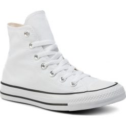 Trampki CONVERSE - Ctas Hi 165696C White/White/Black. Białe trampki i tenisówki damskie Converse, bez wzorów, z gumy, bez zapięcia. W wyprzedaży za 189,00 zł.