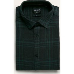 Only & Sons - Koszula. Czerwone koszule męskie Only & Sons, s, bez wzorów, z bawełny, klasyczne, z klasycznym kołnierzykiem, z długim rękawem. W wyprzedaży za 69,90 zł.