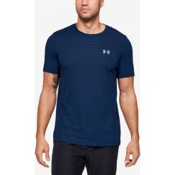 Under Armour Seamless Koszulka Niebieski. Niebieskie podkoszulki męskie Under Armour, xl, bez wzorów, z poliesteru, bez kołnierzyka, krótkie. Za 206,95 zł.