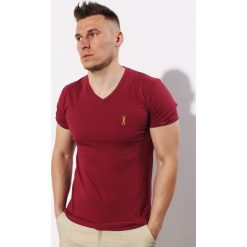 T-Shirt Orlovski V-neck Bordo Gold. T-shirty męskie Edward Orlovski, l, bez wzorów, z bawełny, eleganckie, z włoskim kołnierzykiem. Za 29,00 zł.