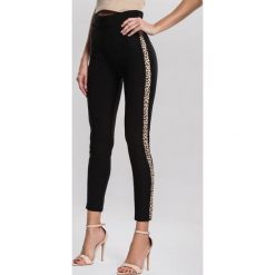 Czarno-Beżowe Legginsy Demonstrable. Czarne legginsy damskie Renee, s, bez wzorów. Za 44,99 zł.