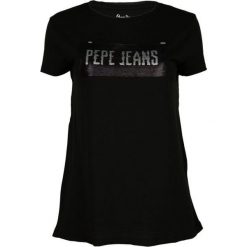 T-Shirt Pepe Jeans Susana Black. Czarne koszulki damskie Pepe Jeans, bez wzorów, z jeansu, klasyczne, z klasycznym kołnierzykiem, bez rękawów. Za 69,00 zł.