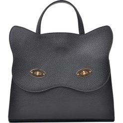 Torebki klasyczne damskie: Skórzana torebka w kolorze czarnym – 31 x 24 x 11 cm