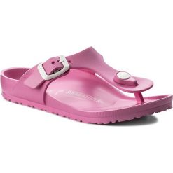 Japonki BIRKENSTOCK - Gizeh 0128463 Neon Pink. Różowe sandały dziewczęce marki Birkenstock, z tworzywa sztucznego, bez zapięcia. Za 89,00 zł.