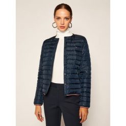 Kurtka bomber TOMMY HILFIGER Bella Collarless WW0WW28037. Niebieskie kurtki damskie TOMMY HILFIGER, xxl, bez wzorów, bez kaptura. Za 1049,00 zł.