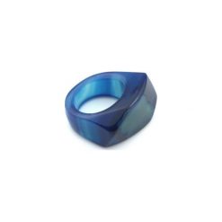 InspiRING Flat Kobalt rozmiar 17. Niebieskie pierścionki damskie marki Brazi druse jewelry, z agatem. Za 240,00 zł.