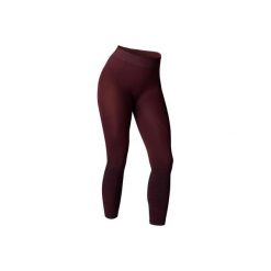 Legginsy bezszwowe 7/8 do jogi. Czerwone legginsy damskie DOMYOS, m, bez wzorów, z elastanu. Za 59,99 zł.