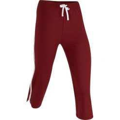 Spodnie dresowe damskie: Rybaczki sportowe ze stretchem, dł. 3/4 bonprix czerwony kasztanowy
