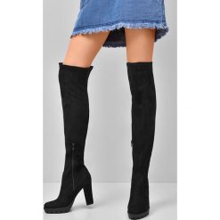 Buty zimowe damskie: Czarne Kozaki Pertain