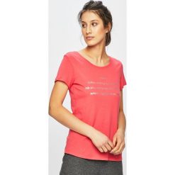 Only Play - Top. Różowe topy damskie marki Only Play, s, z nadrukiem, z bawełny, z okrągłym kołnierzem. Za 59,90 zł.