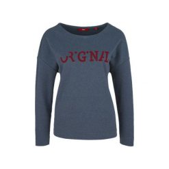 S.Oliver Bluza Damska 40 Niebieski. Niebieskie bluzy damskie S.Oliver, s, bez wzorów, bez rękawów, bez kaptura. W wyprzedaży za 100,00 zł.