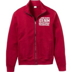 Bluza rozpinana bonprix ciemnoczerwony. Czerwone bluzy męskie bonprix, s, bez wzorów, bez kołnierzyka, bez rękawów, bez kaptura. Za 84,99 zł.