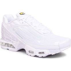 Buty NIKE - Air Max Plus III CW1417 100 White/White/Vast Grey. Białe półbuty męskie Nike, na co dzień, bez wzorów, ze skóry ekologicznej, eleganckie, bez zapięcia. Za 759,00 zł.