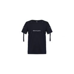 T-shirty męskie: T-SHIRT black heavy plastic. poziom