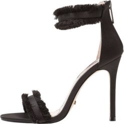 Rzymianki damskie: Topshop RILEY FRINGE Sandały na obcasie black