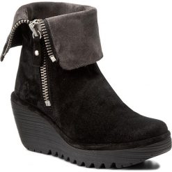 Botki FLY LONDON - Yexfly P500668005 Black/Diesel. Czarne buty zimowe damskie marki Fly London, z materiału. W wyprzedaży za 349,00 zł.