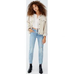 Jeansy skinny fit capri. Szare jeansy damskie skinny marki Pull&Bear, z jeansu. Za 79,90 zł.