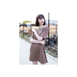 LEOPARD TUNIC. Pomarańczowe sukienki damskie The Hive, s, bez wzorów, bez kołnierzyka, z krótkim rękawem, krótkie, mini. Za 129,00 zł.