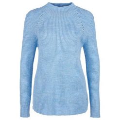 S.Oliver Sweter Damski 42 Niebieski. Niebieskie swetry damskie marki S.Oliver, s, bez wzorów, z wełny, bez rękawów, bez kaptura. W wyprzedaży za 186,00 zł.