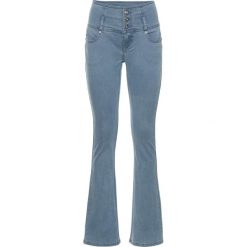 Dżinsy ze stretchem Bootcut bonprix niebieski bleached. Niebieskie jeansy damskie bootcut bonprix. Za 44,99 zł.