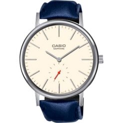 Casio - Zegarek LTP.E148L.7AEF. Niebieskie zegarki męskie marki CASIO, ze stali. Za 479,90 zł.