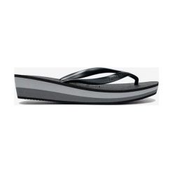 Havaianas High Light Japonki Czarny Szary. Szare klapki damskie Havaianas, w paski, z materiału, bez obcasa, na platformie. Za 133,95 zł.