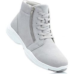 Sneakersy skórzane bonprix szary. Szare buty sportowe damskie bonprix, bez wzorów, sportowe. Za 119,99 zł.