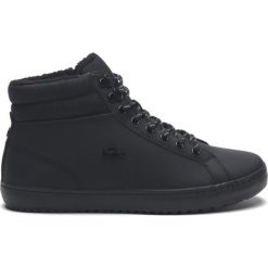 Lacoste Tenisówki Czarny. Czarne trampki męskie Lacoste, bez wzorów, ze skóry, bez zapięcia. Za 602,95 zł.