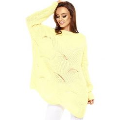 Swetry klasyczne damskie: Sweter w kolorze cytrynowym