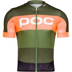 Koszulka POC ESSENTIAL ROAD. Zielone koszulki męskie POC, l, z nadrukiem, ze stójką, bez rękawów. W wyprzedaży za 271,00 zł.