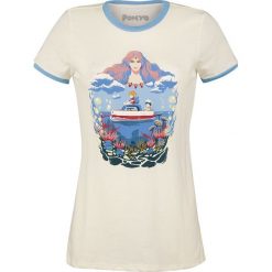 Bluzki asymetryczne: Ponyo - Das große Abenteuer am Meer Sea Frame Koszulka damska beżowy