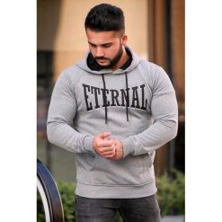 Bluza męska EDGAR GREY. Szare bluzy męskie Bluza męska EDGAR GREY, s, bez wzorów, z kapturem, bez rękawów, z kapturem. W wyprzedaży za 99,00 zł.