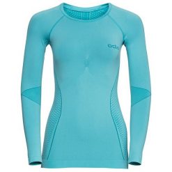 Odlo Koszulka damska Odlo Shirt l/s crew neck EVOLUTION WARM niebieska r. S (183131). Niebieskie topy sportowe damskie marki Odlo, l. Za 203,42 zł.