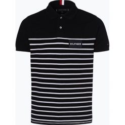 Tommy Hilfiger - Męska koszulka polo, niebieski. Niebieskie koszulki męskie TOMMY HILFIGER, s, z haftami, polo, bez rękawów. Za 399,95 zł.