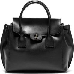 Torebki klasyczne damskie: Skórzana torebka w kolorze czarnym – 33 x 31 x 14 cm
