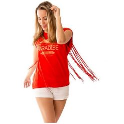 Heavy Tools Damski T-Shirt Malizia s17-367 Granate (Rozmiar L). Różowe koszulki damskie Heavy Tools, s, bez wzorów, bez kołnierzyka. W wyprzedaży za 40,00 zł.