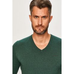 S. Oliver - Sweter. Niebieskie swetry męskie S.Oliver, s, bez wzorów, z bawełny, bez kołnierzyka, bez kaptura. W wyprzedaży za 99,90 zł.