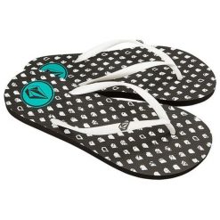 Volcom Klapki Rocking Blc-2 w0811555 (Rozmiar 36). Czarne klapki damskie marki Volcom, bez wzorów, bez obcasa. W wyprzedaży za 29,00 zł.