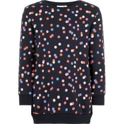 Bluza "Vera" w kolorze granatowym ze wzorem. Niebieskie bluzy niemowlęce name it girls, bez wzorów, bez rękawów, bez kaptura. W wyprzedaży za 39,95 zł.